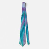 Cravate Belle Motif de plumes et fleurs (Devant)