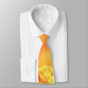 Cravate Belle Rose Jaune