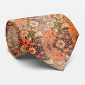 Cravate Belles botaniques Floral Bright Orange | (Roulé)