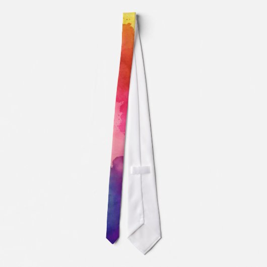 Cravate Belles couleurs arc-en-ciel Design abstrait (Dos)