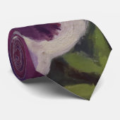 Cravate Belles Pansies violet violet vert Jaune (Roulé)