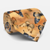 Cravate Belles papillons aquarelles (Roulé)