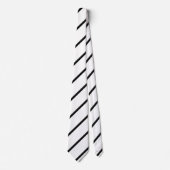 Cravate Belles rayures blanches noires (Devant)