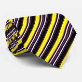 Cravate Belles rayures jaunes noirs (Roulé)