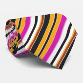 Cravate Belles rayures jaunes noirs (Roulé)