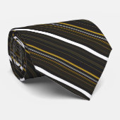 Cravate Belles rayures jaunes noirs (Roulé)