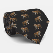 Cravate Bengal Tiger Black Elegant Wildlife Animal Pattern (Roulé)