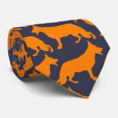 Cravate Berger allemand orange (Roulé)