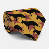 Cravate Berger d'or noir rouge (Roulé)