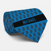 Cravate Berger français bleu allemand (Roulé)