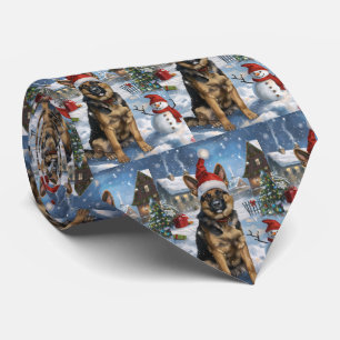 Cravate Bergers Allemands Noël Merveilleux Hiver Joie