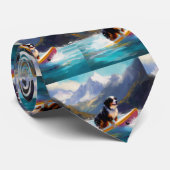 Cravate Bernese Mountain Beach Surf Paining (Roulé)