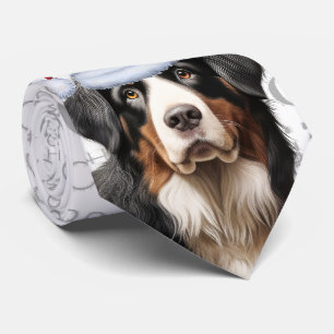 Cravate Bernese Mountain Dog Woof Christmas Pet Lover