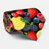 Cravate Berries & Citrus Pattern Men’s Necktie (Roulé)