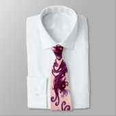 Cravate BERRIES MAGIQUES Imaginaire Rose Violet Floral (Attaché)