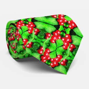 Cravate Berries rouges avec Raindrops Abstrait Motif de la