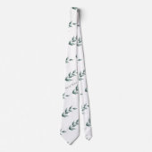 Cravate Best Man | Grayed Jade Green Botanical (Devant)