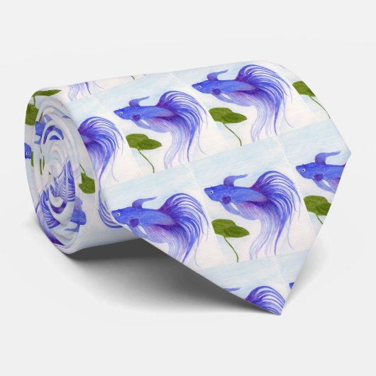 Cravate Bêta bleu (Roulé)