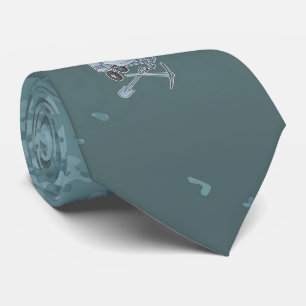 Cravate Béton bleu-gris