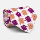 Cravate Beurre d'arachide mignonne et caricature sandwich  (Roulé)