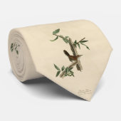 Cravate Bewick's Wren de Audubon's Birds of America (Roulé)