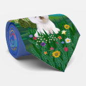 Cravate Bichon Frise 1 - Nuit Magique (Roulé)