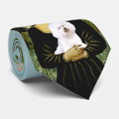 Cravate Bichon Frise avec Mona Lisa (Roulé)