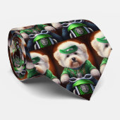 Cravate Bichon Frisé Chien Conduite Vélo St. Patrick (Roulé)