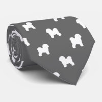 Bichon Frise Chien race Silhouettes Motif Gris