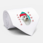 Cravate Bichon Frise Santa Paws (Roulé)