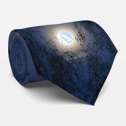 Cravate Bienheureuse Vierge Marie dans la forêt lune Lite (Roulé)