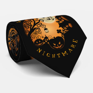 Cravate Bienvenue À La Nightmare Halloween Citrouille Cust