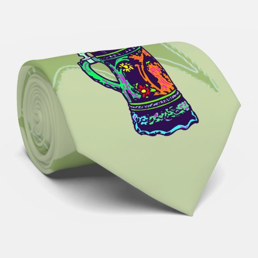 Cravate Bière colorée Stein Oktoberfest (Roulé)