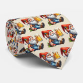 Cravate Bière cool carrelée gnome motif (Roulé)