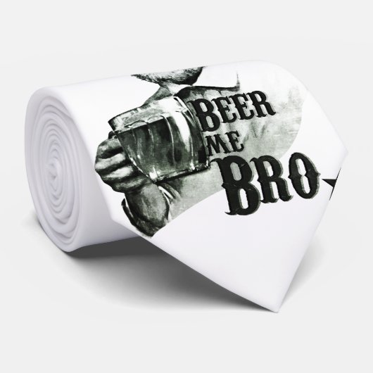 Cravate Bière je Bro (Roulé)