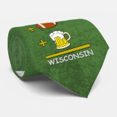 Cravate Bière le Wisconsin du football de fromage drôle (Roulé)