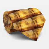Cravate Bierstadt Albert Sunset sur la montagne (Roulé)