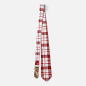 Cravate Biewer Terrier Chien et Red Plaid Noël (Dos)