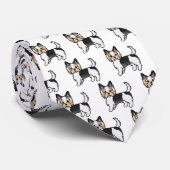 Cravate Biewer Terrier mignon Motif de dessin de chien (Roulé)