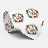 Cravate Biewer Terrier Noël Wreath Festive Pup (Roulé)