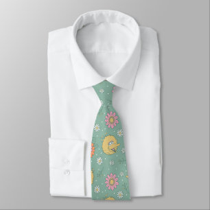 Cravate Big Bird   Good Vibes Floral Pattern