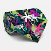Cravate Big Cats du jardin tropical (Roulé)