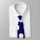 Cravate Big Polka Dot Necktie Bleu et Blanc (Attaché)