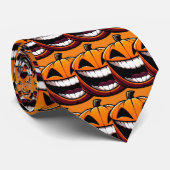 Cravate Big Smile Jack-o'-lantern - Halloween Octobre (Roulé)