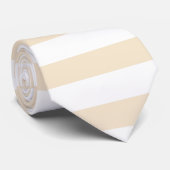 Cravate Bige rayé de couleurs solides rayures (Roulé)