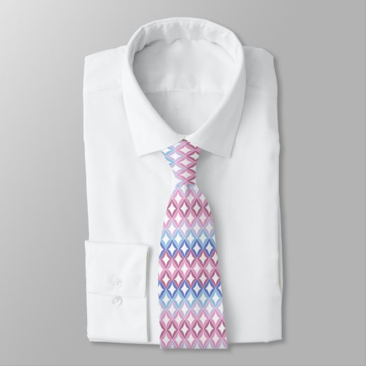 Cravate Bigender Flag Diamonds Pride (Attaché)
