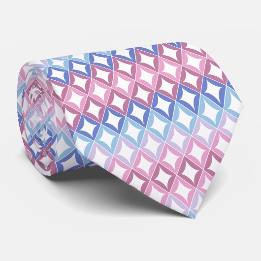 Cravate Bigender Flag Diamonds Pride (Roulé)