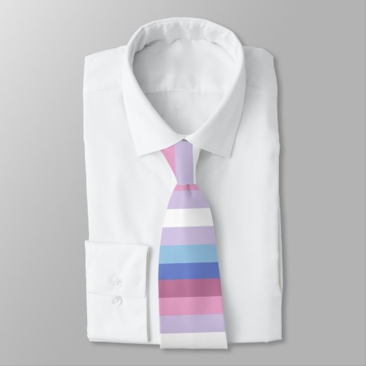 Cravate Bigender Flag Stride Pride (Attaché)