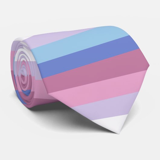 Cravate Bigender Flag Stride Pride (Roulé)