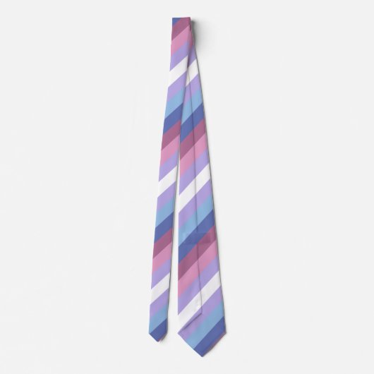 Cravate Bigender Pride, Impression par bandes, Fierté LGBT (Dos)